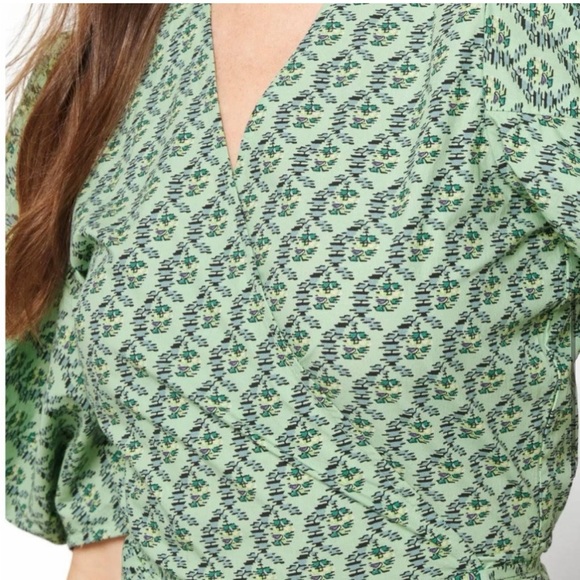 NWT RHODE Claudine wrap Dress Jawahar Garden Mint Mini - Picture 3 of 7